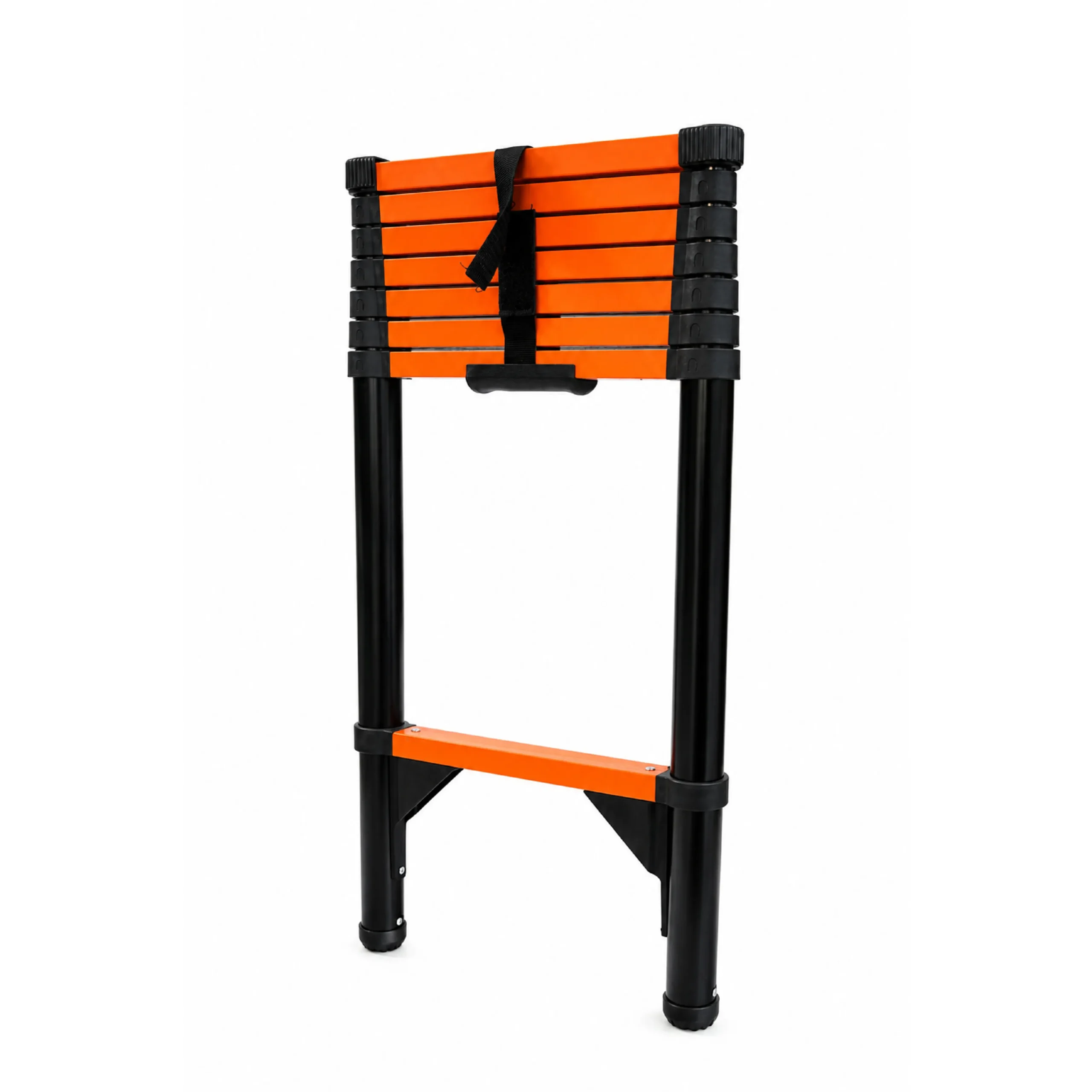 8 Step Extendable Ladder Black & Orange - Image 3