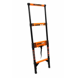 8 Step Extendable Ladder Black & Orange