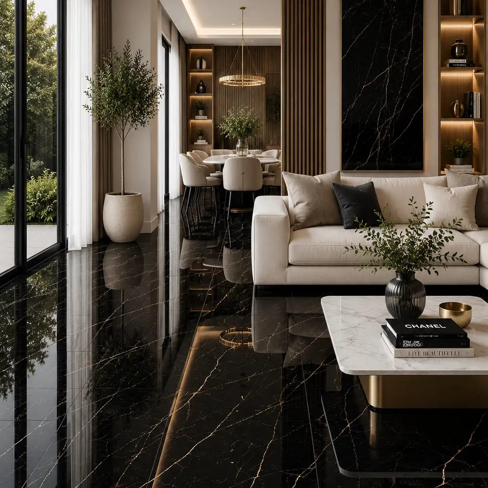 Eclair Nouvelle Golden High Gloss Polished Porcelain 800X2400mm - Image 2