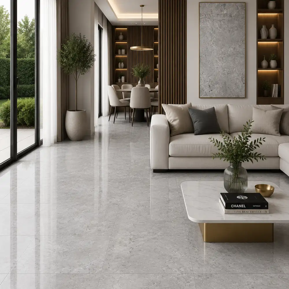 Genesis Grey Glazed Polished Porcelain 600X1200mm - Image 2