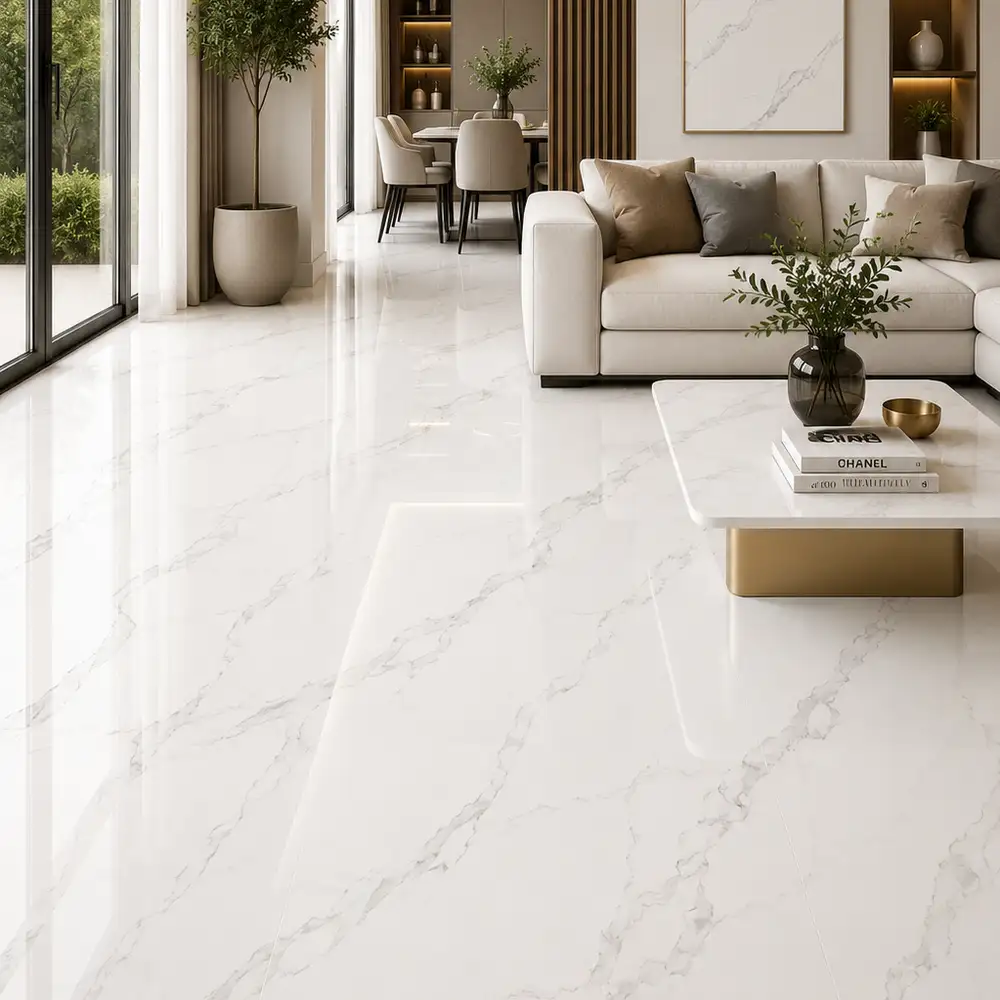 Calcatta Bianco High Gloss Glazed Polished Porcelain 1200X2400mm - Image 2