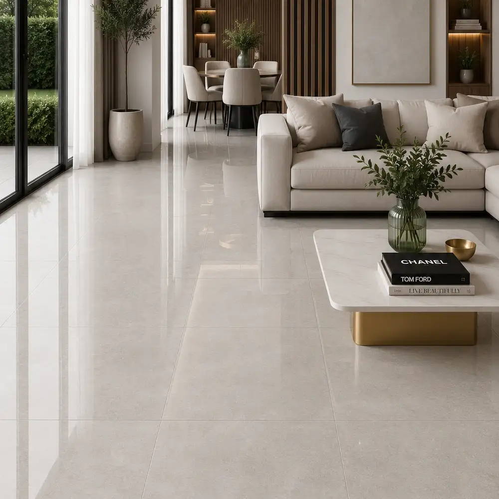 Heritage Light Grey Glossy Glazed Porcelain 600X1200mm - Image 2