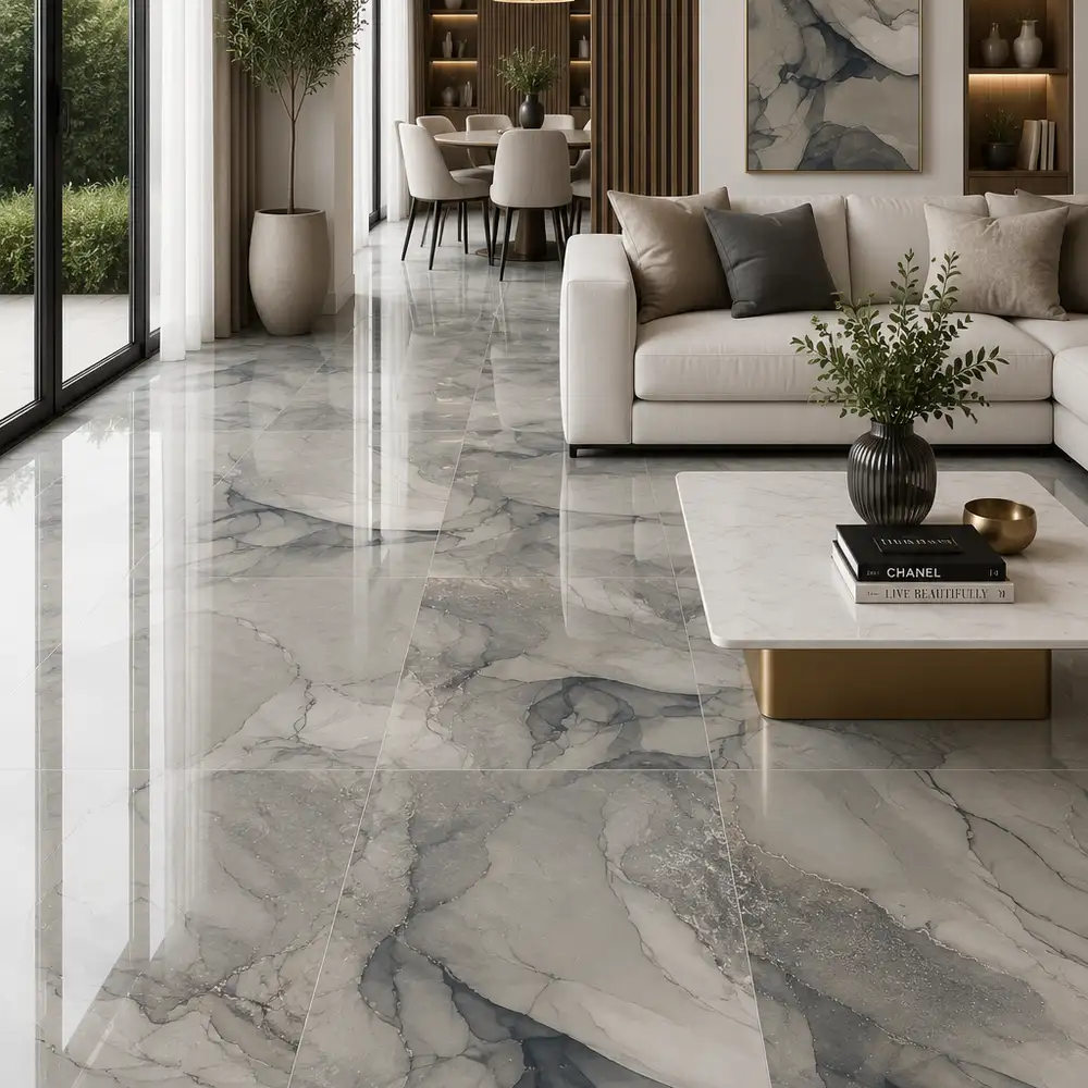Fantasy Griss -High Gloss- Glazed Polished Porcelain 600X1200mm - Image 2