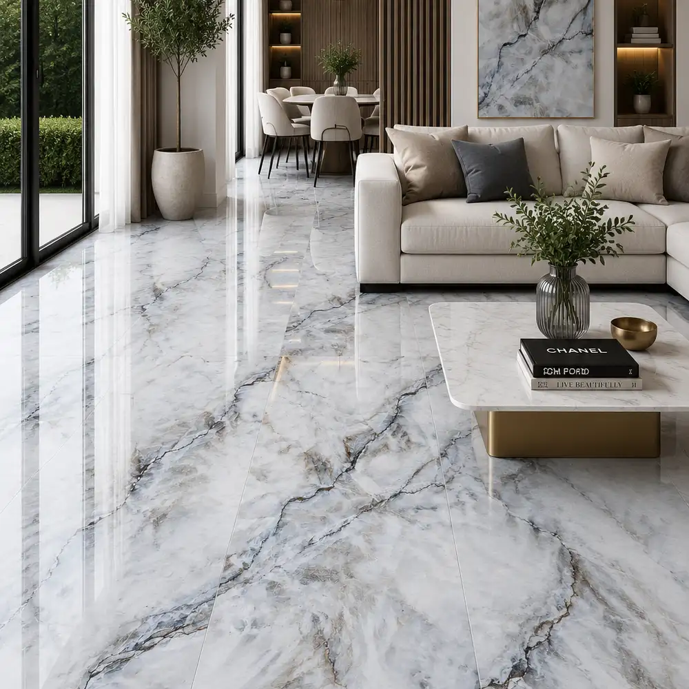 Feather Blue Glazed Polished Porcelain 600X1200mm - Image 2