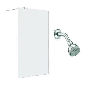 Shower Screen With Shower Arm and Head Combo