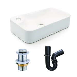 Counter Top Wash Basin With P-Trap and Pop-Up-Waste Combo