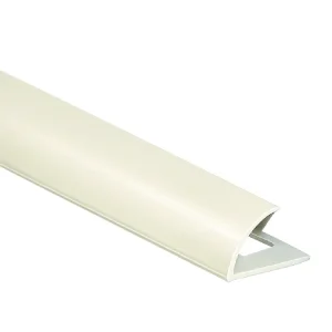 PVC Tile Trim 8mm Ivory 2.4m