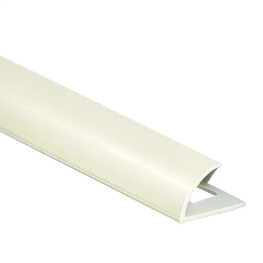 PVC Tile Trim 8mm Ivory 2.4m