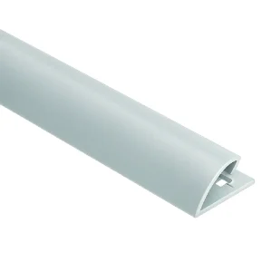 PVC Tile Trim 12mm Light Grey 2.4m