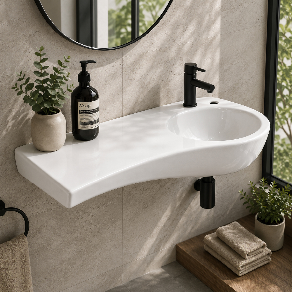 Roach Wash Basin Wall Hung - Image 2