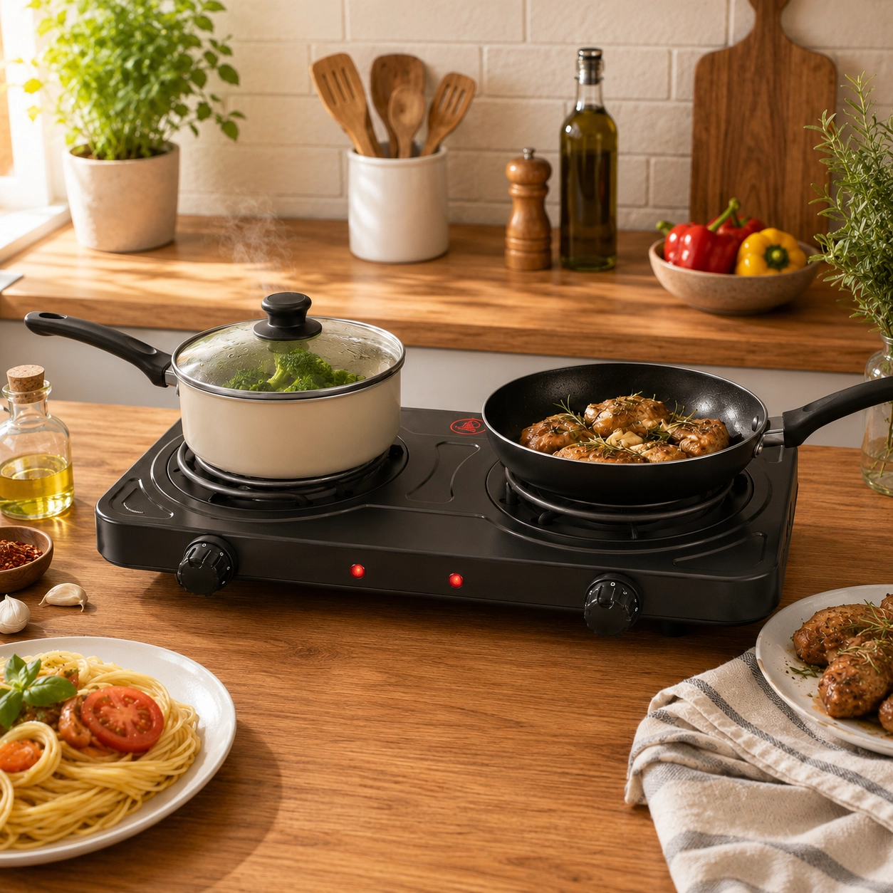 Aruif (Condere) Electric Double Hot Plate Stove - Image 2