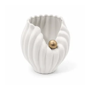 Fancy White Pearl Vase - Small