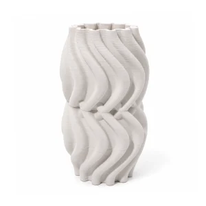 Fancy White Folds Vase