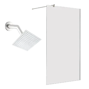 Shower Screen With Shower Head and Arm Combo