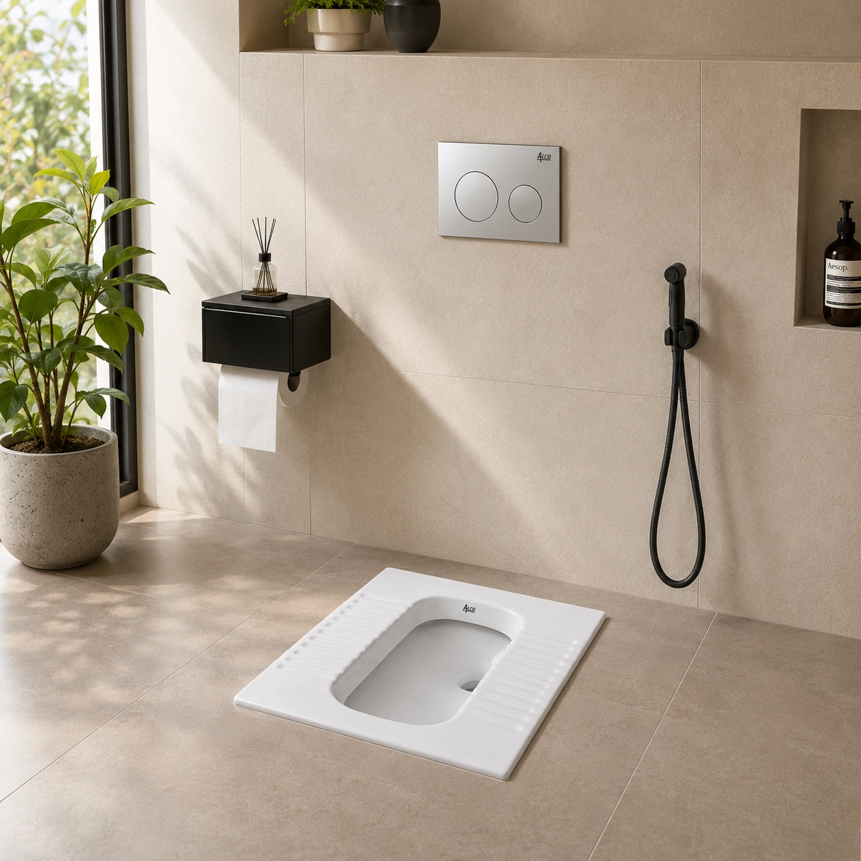 Toilet Pan Squat White Orissa - 20" - Image 2