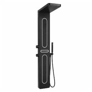 Aquavit LED Shower Panel (Black) 1500mmx220mm
