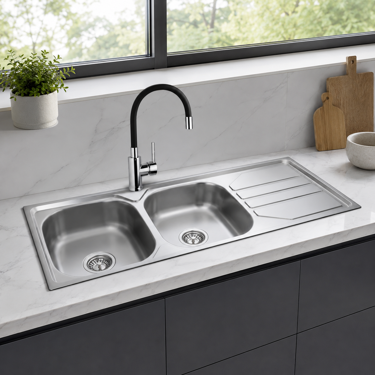 Alco Stainless steel sink + Mixer Combo - Image 2