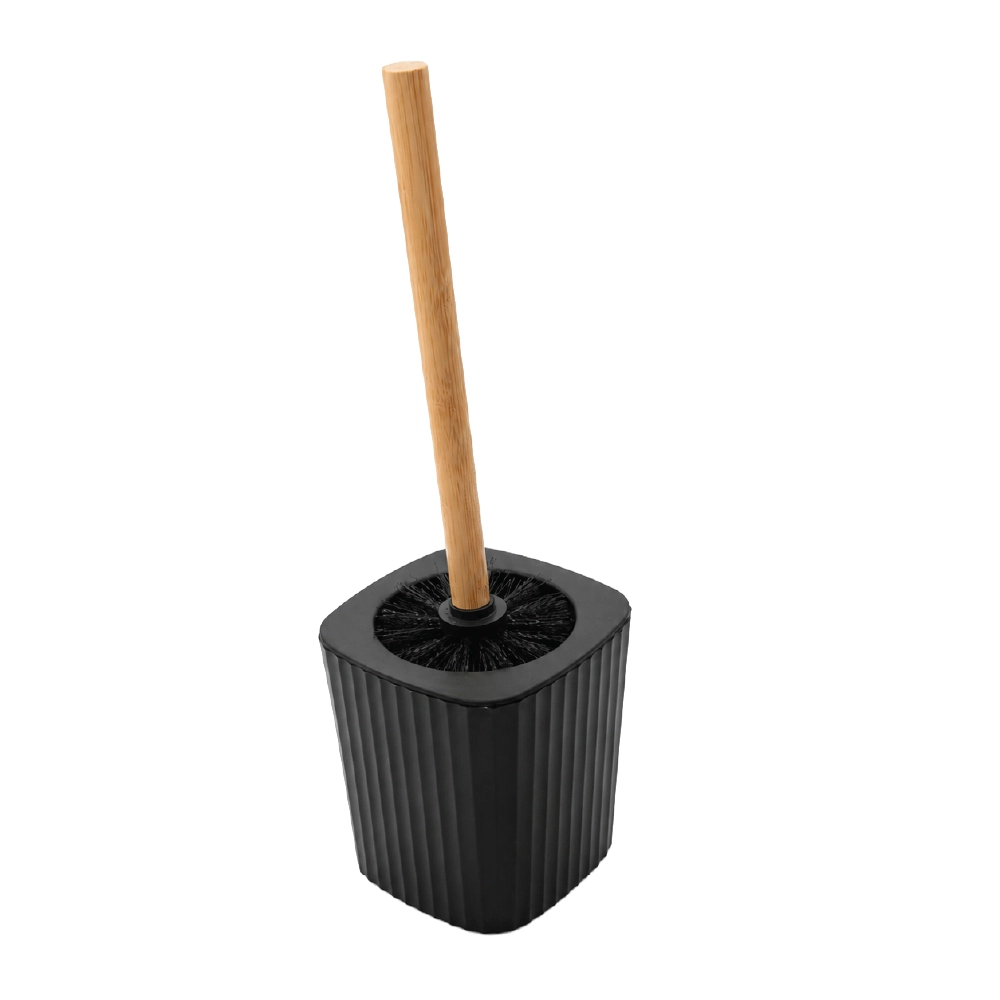 6 PC Bathroom Set Square - Black and Bamboo - Image 7