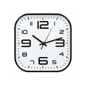 Wall Clock Square Black 300mm