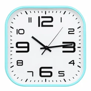 Wall Clock Square Baby Blue - 300mm