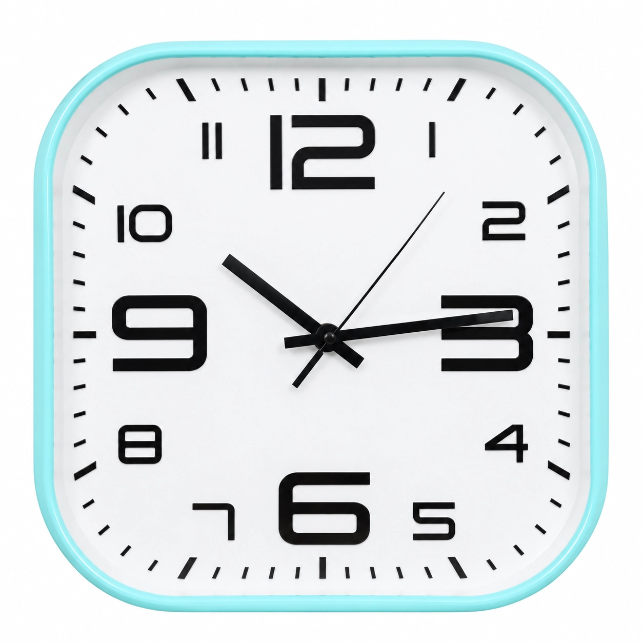 Wall Clock Square Baby Blue - 300mm